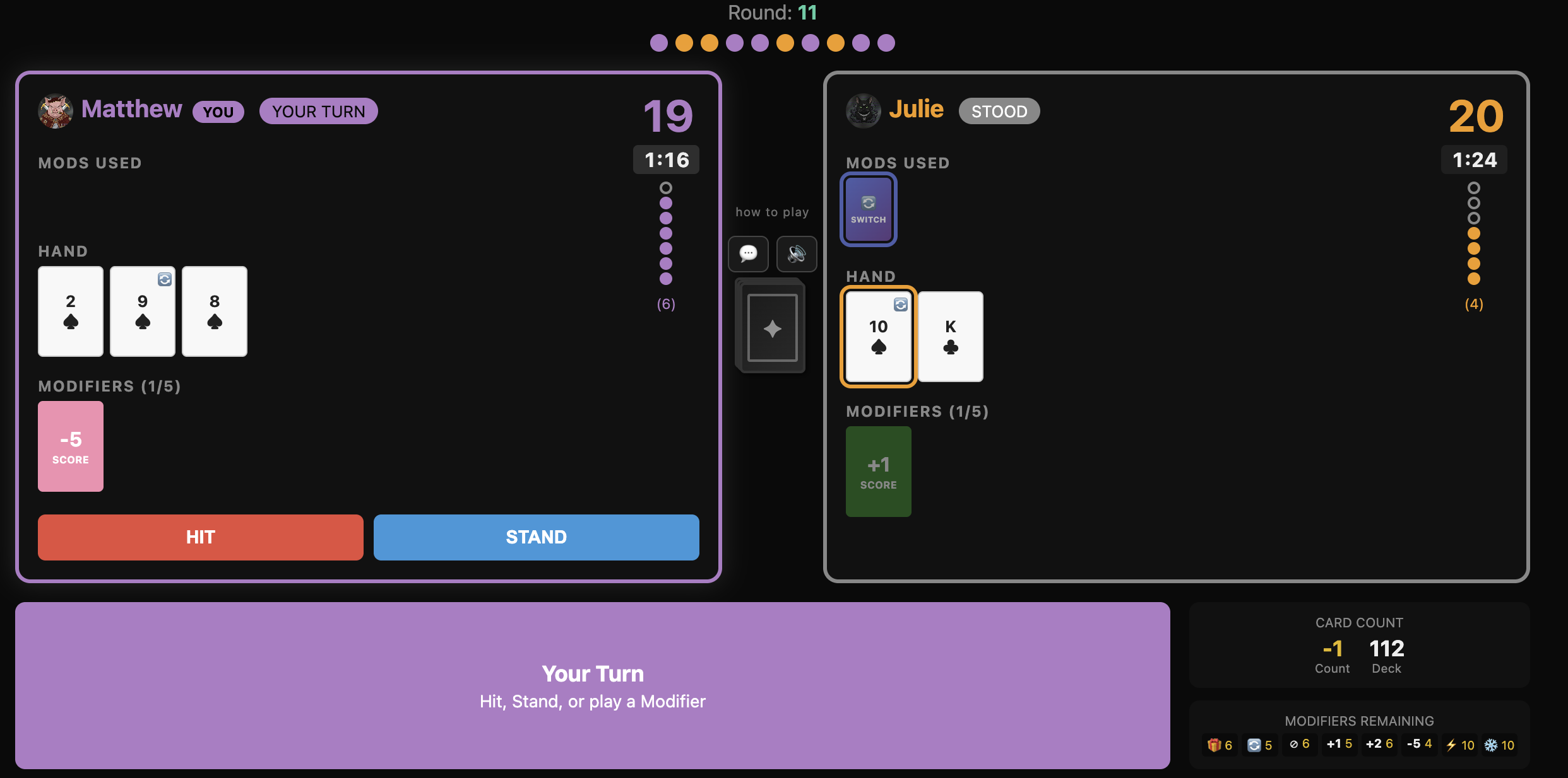 Blackjack Attack gameplay